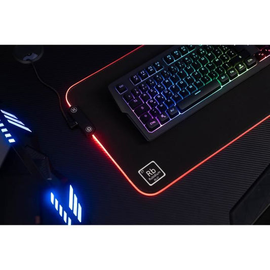 Mouse Pad - XXL - The G-Lab - PAD RUBIDIUM - RGB USB - 800x300x3mm - Black