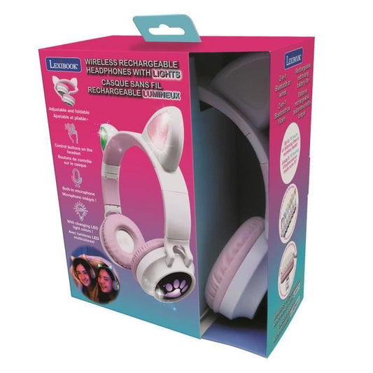 2-in-1 headset with cat ears to listen to your wireless music in Bluetooth 5.0