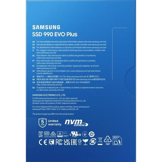Internal SSD - SAMSUNG - 990 EVO Plus 2TB - NVMe M.2 PCIe 4.0x4 - Read speed up to 7250MB/s