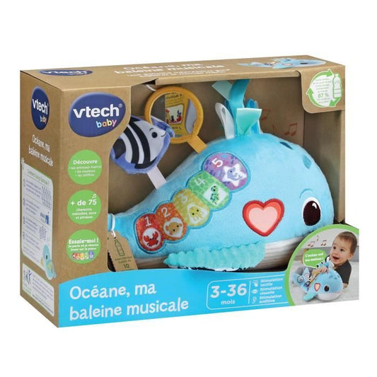 VTECH OCÉANE, MY MUSICAL WHALE (RECYCLED PLASTIC BOTTLES)