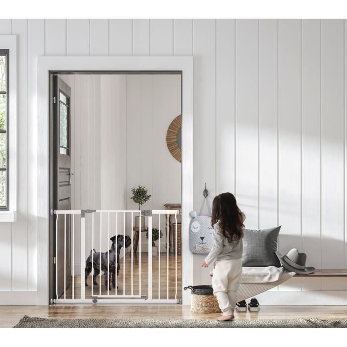 Safety barrier - DREAMBABY - LIBERTY - 1 barrier + 2 extensions - 126-132.5 cm - White