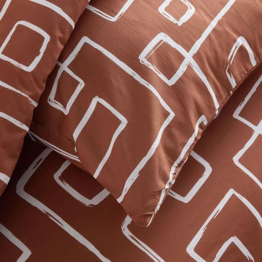 Bedding set - TODAY Crazy - Graphic print - 2 people - 220 x 240 cm - Orange