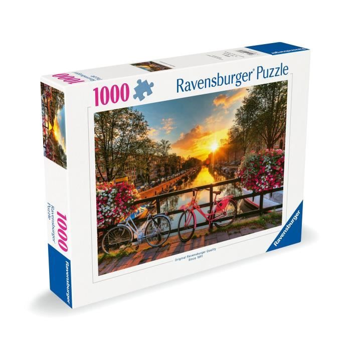 Puzzle 1000 pieces Bicycles in Amsterdam, Adults & Children from 14 years, Premium quality puzzle, 12000662, Ravensburger