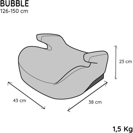 Booster car seat - NANIA - Bubble - Group 3 - 126-150 cm - I-Size - Belted - Black
