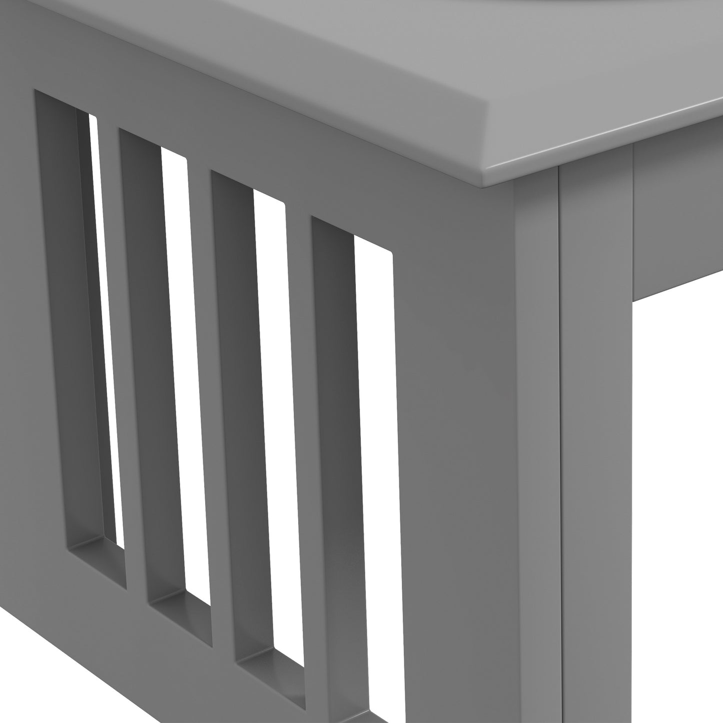 PawHut Hunde-Futterstation, 2 Edelstahlnäpfe, rutschfest, 58,4x30,5x25,4cm, Grau