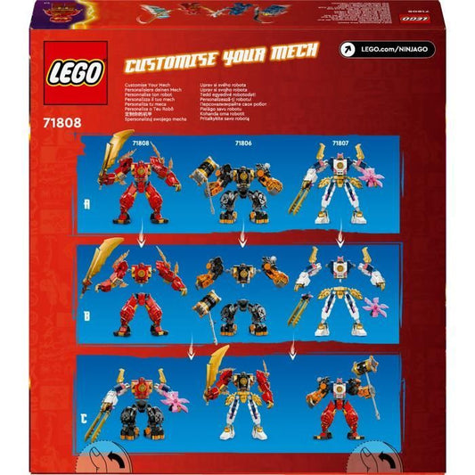 LEGO 71808 NINJAGO Kai's Fire Elemental Robot, Ninja Toy with Customizable Figure Plus Kai and Zane Minifigures