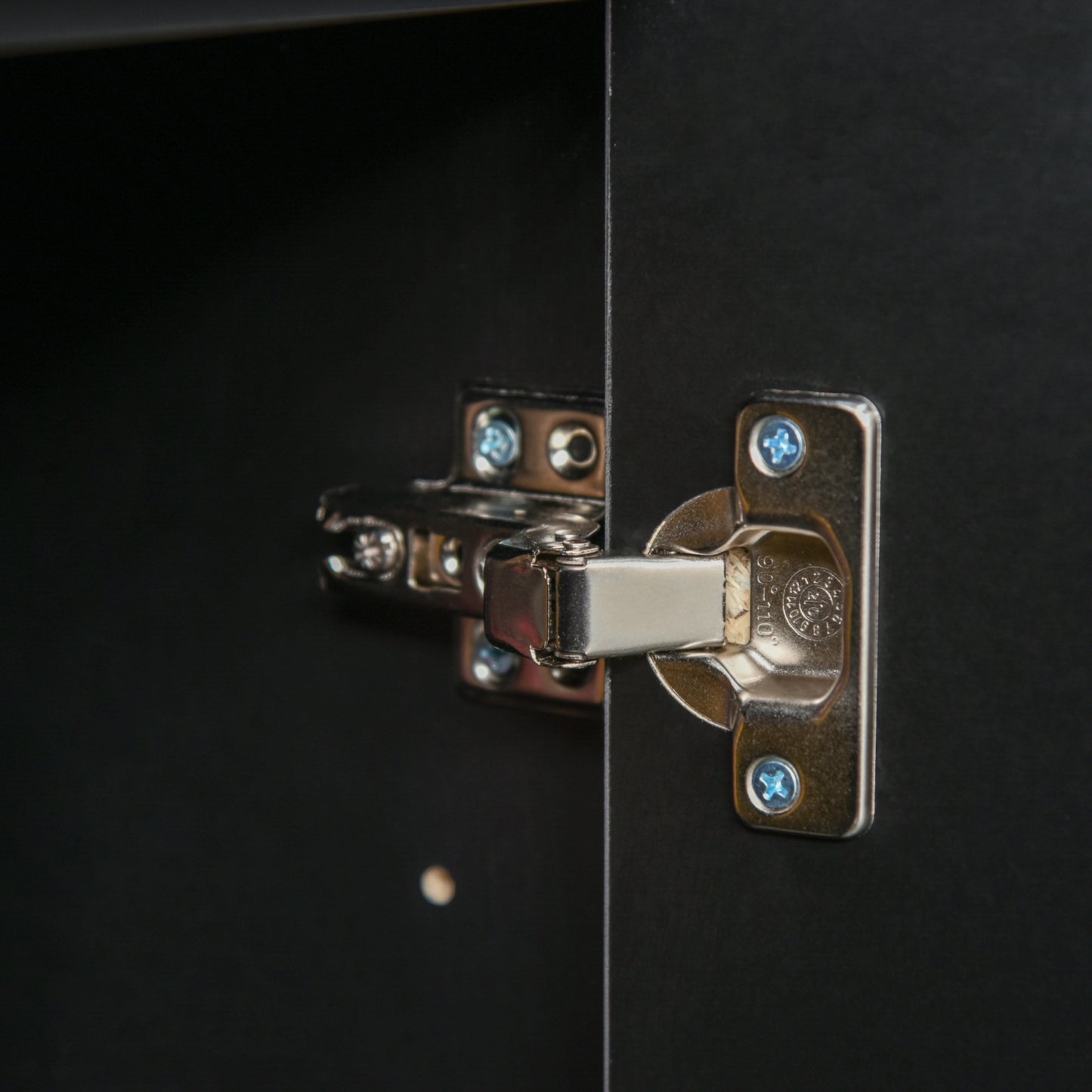 HOMCOM Aufbewahrungsschrank mit 2 Schubladen, 2 Türen, mit Kippschutz, für Wohnzimmer, Schlafzimmer, 79 x 36 x 74 cm, Schwarz