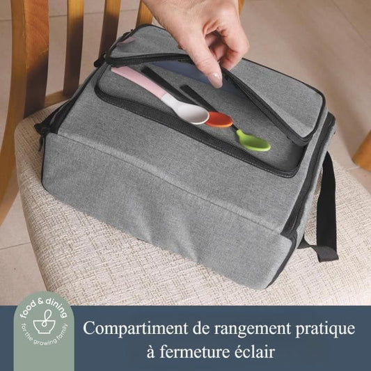 Booster seat for children - DREAMBABY - ON-THE-GO - Portable with storage compartments - Lightweight, compact and easy to carry