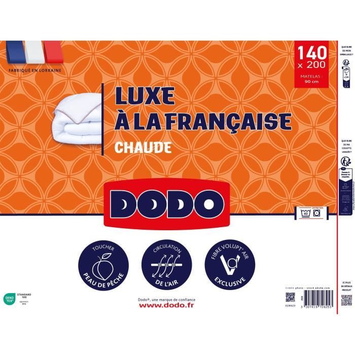 DODO - Duvet - French luxury - 140 x 200 cm - 350g/m² - VOLUPT'AIR - White