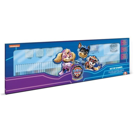 Coloring box - MULTIPRINT - 18144 - 60 felt-tip pens 4 stamps Paw Patrol the Movie