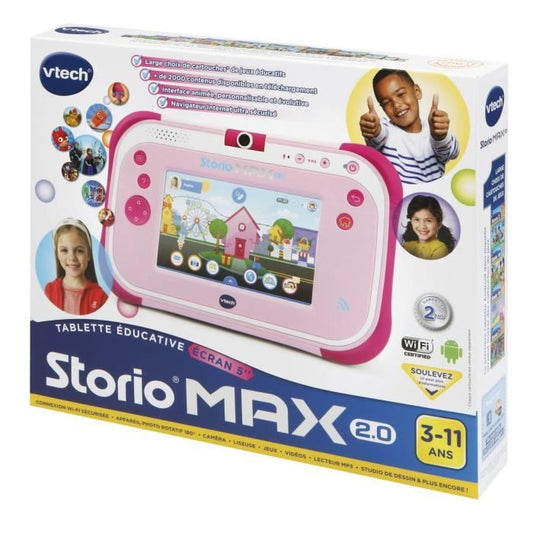VTECH - Console Storio Max 2.0 5 Pink - Educational Tablet Child 5 Inches
