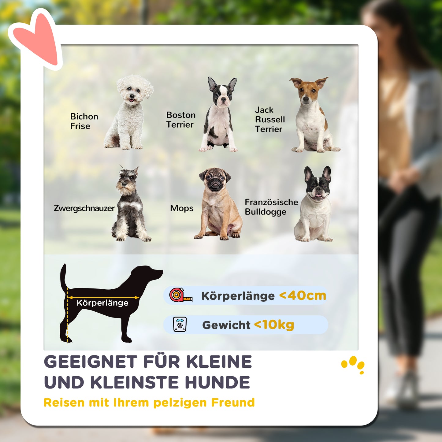 PawHut Hundewagen, Leichter und faltbarer Transportwagen für kleine Hunde, waschbares Kissen, Netzfenster, Dunkelblau