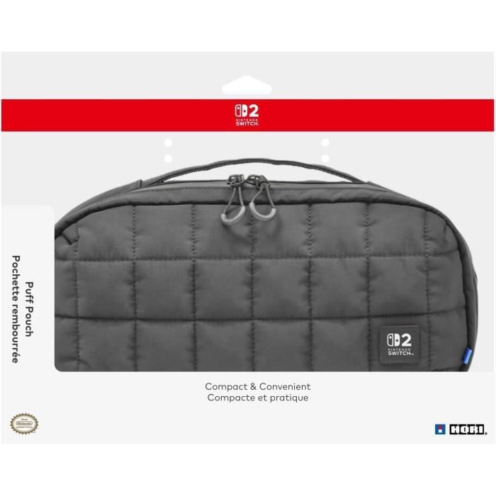 Padded Protective and Carrying Pouch - HORI - Nintendo Switch 2 - Accessories and Games Storage - Black