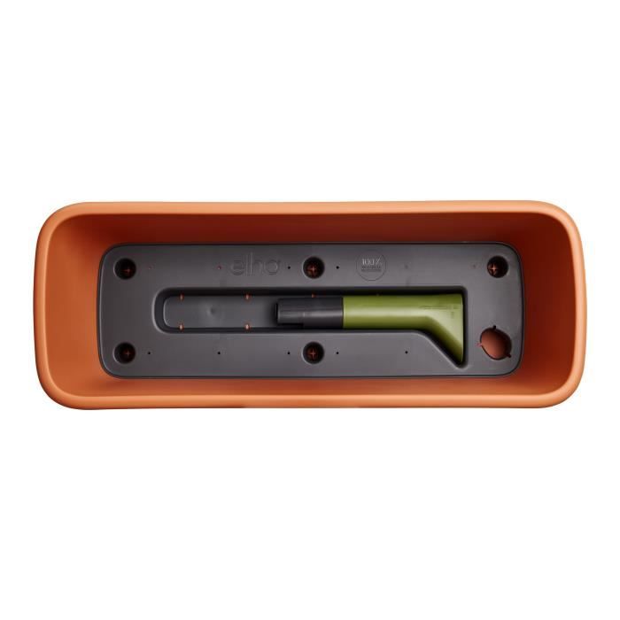 Elho Noa Balconiere L - Brown - L 65 x B 20 x H 18 cm - Outdoor balcony - 100% recycled