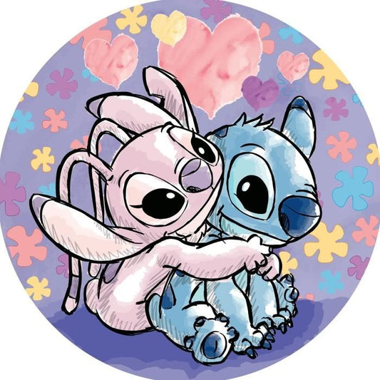 Round puzzle 500 pieces Stitch - 10 year olds - Ravensburger - Disney - 17581