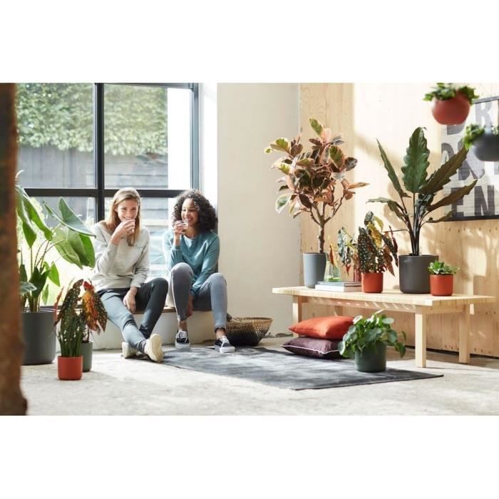 ELHO B.for Soft round flower pot - Black - Ø 35 x H 32 cm - interior - 100% recycled