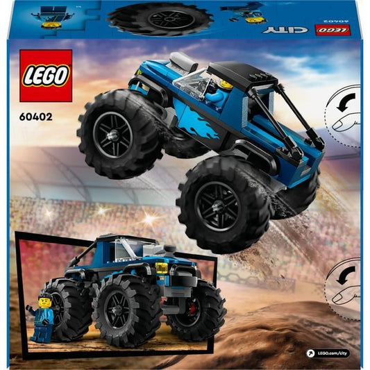 LEGO 60402 City The Blue Monster Truck, Off-Road Truck Toy and Driver Minifigure, Children's Gift