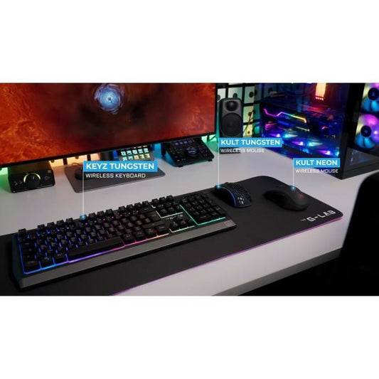 Wireless Gaming Mouse - The G-Lab - KULT-KRYPTON - Black