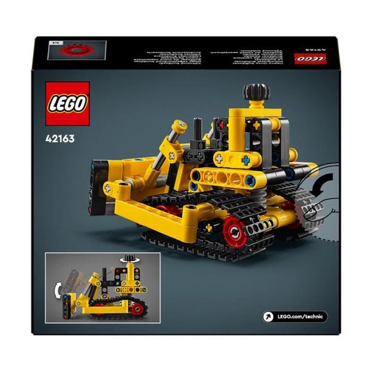 LEGO 42163 Technic Bulldozer, Construction Toy for Children, Excavator Vehicle