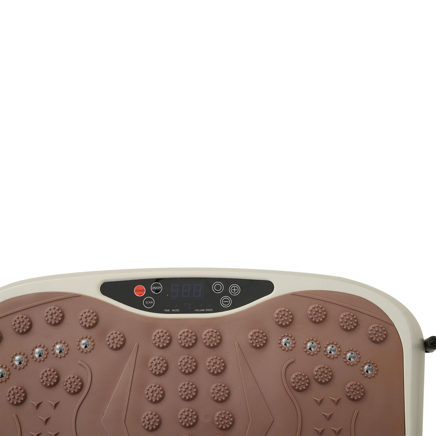 HOMCOM Vibrationsplatte Vibrationstrainer Vibrationsgerät Fitnesstrainer LED-Anzeige USB-Lautsprecher Trainingsbänder Fernbedienung