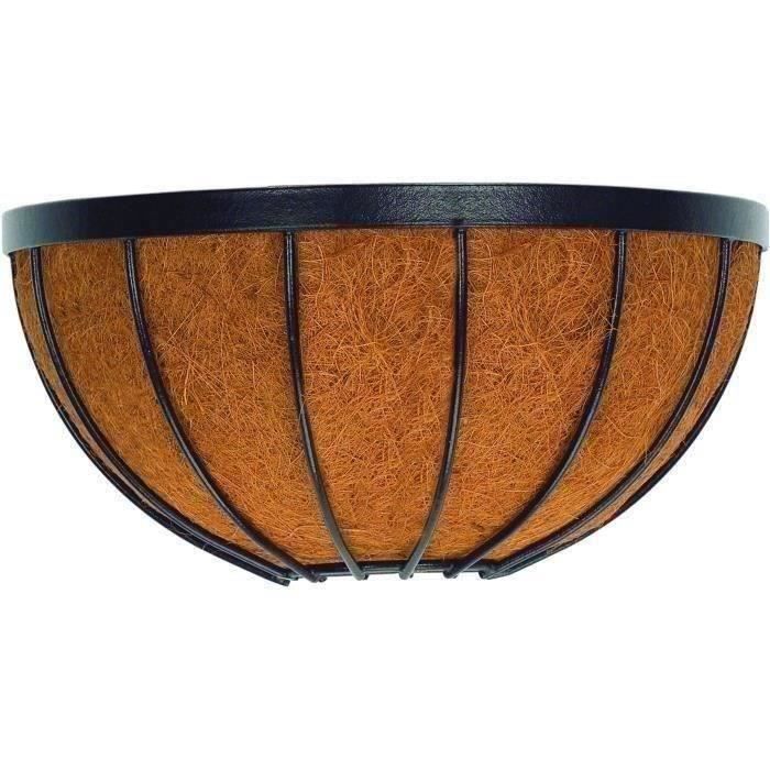 Wall basket + coconut - GARDEN ID Georgian - 30 x 15 H19 cm - Premium coconut - Solid structure