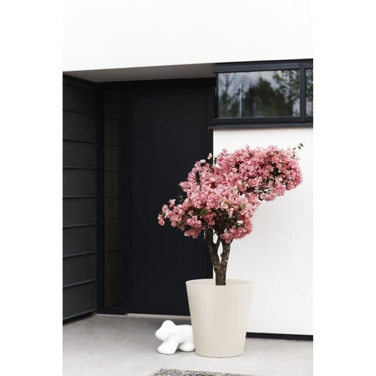 Flowerpot - ELHO - Pure Straight Round 50 - Linen White - L 50 x W 49.5 x H 51 cm - 100% recycled