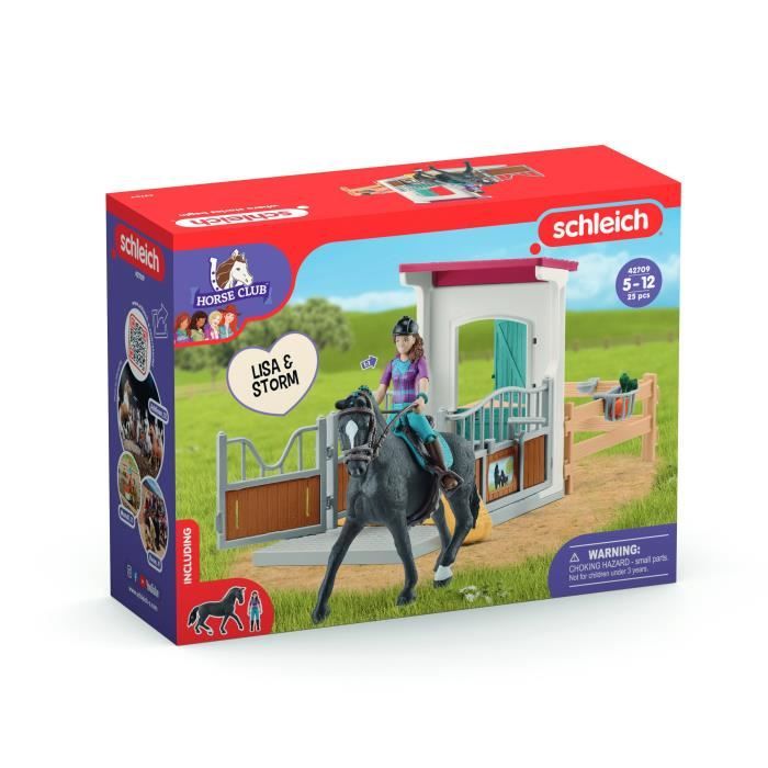 Horse Box Lisa and Storm, Horse figurine and accessories, SCHLEICH 42709 Horse Club, from 5 years old