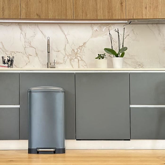 Kitchen pedal bin - GREENWICH - KITCHEN MOVE - 40L - Design - Matt grey stainless steel