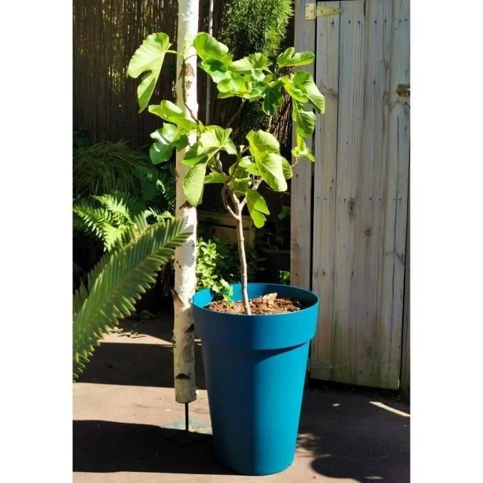 RIVIERA SOLEILLA flower box - Plastic - Height 53 cm - Blue
