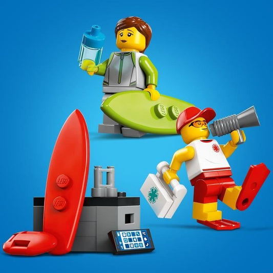 LEGO City 60453 Beach Rescue - Shark Toy for Ages 6 and Up