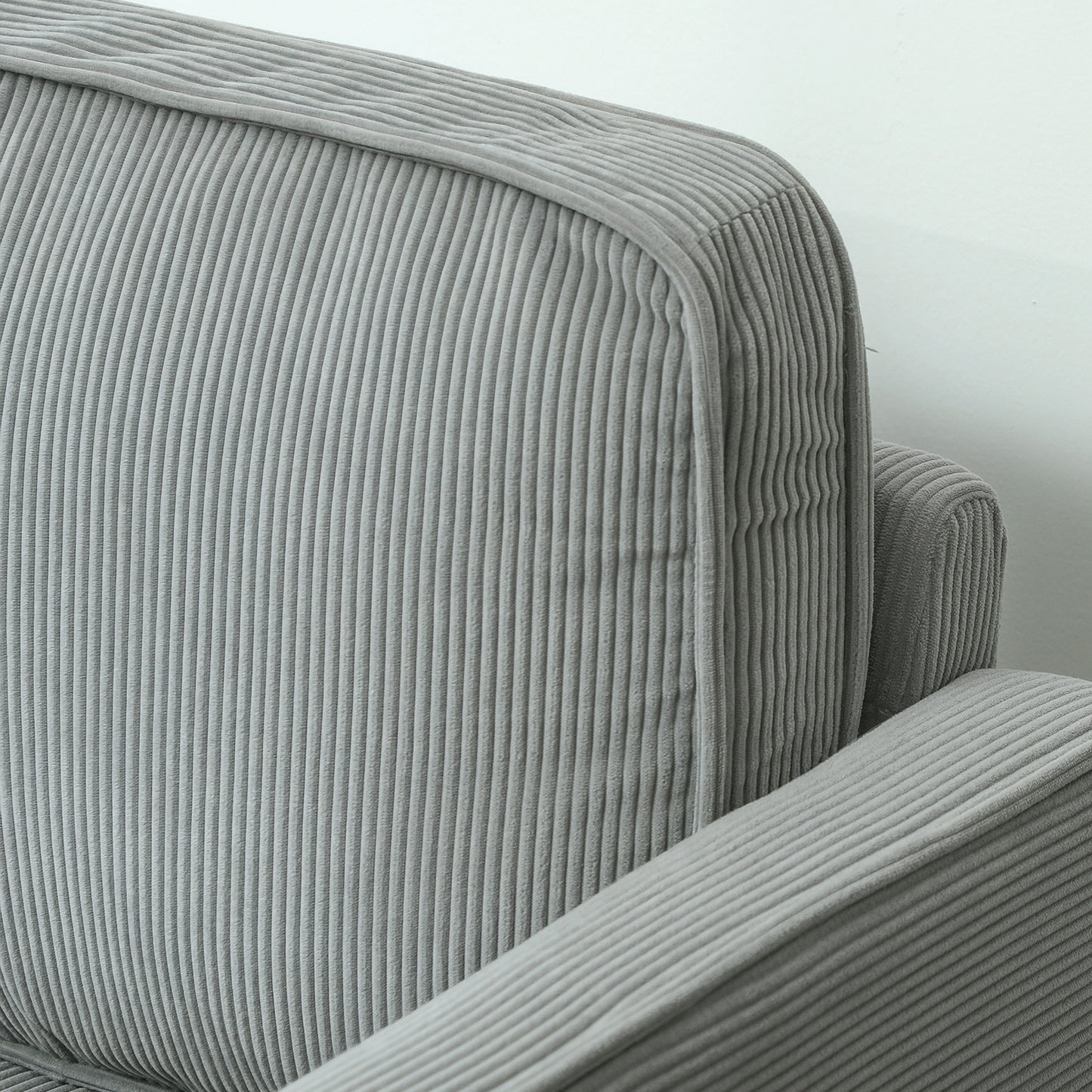 HOMCOM Zweisitzer-Sofa mit Stauraum und soliden Holzbeinen, für Wohnzimmer, Schlafzimmer, 117 x 63 x 79 cm, Hellgrau