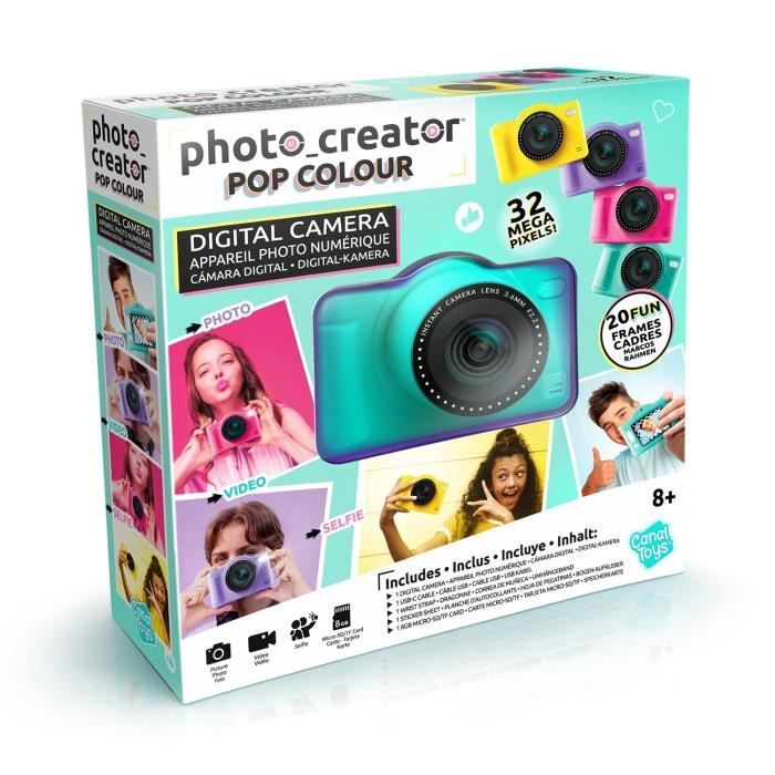 Canal Toys - Photo Creator - Pop Digital Camera Green Color - With 32GB SD card included