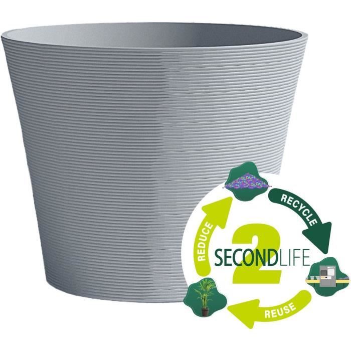 Flowerpot - GARDEN ID - Green Care Sense Blue Stone - 40 x 34 cm - 10 year warranty - 100% recycled - UV and frost resistant