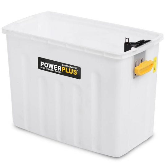 POWERPLUS Electric plant crusher POWXG6462 - 2800 W, max. Ø45 mm, Pusher, wheels and collection bag 60 l included