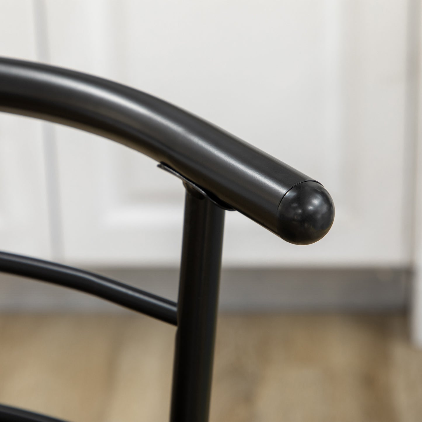 HOMCOM Bistro-Set Esstisch Küchentisch mit Stühlen Set, 1 Tisch, 2 Stühle, 80 cm x 53 cm x 74,5 cm, Schwarz