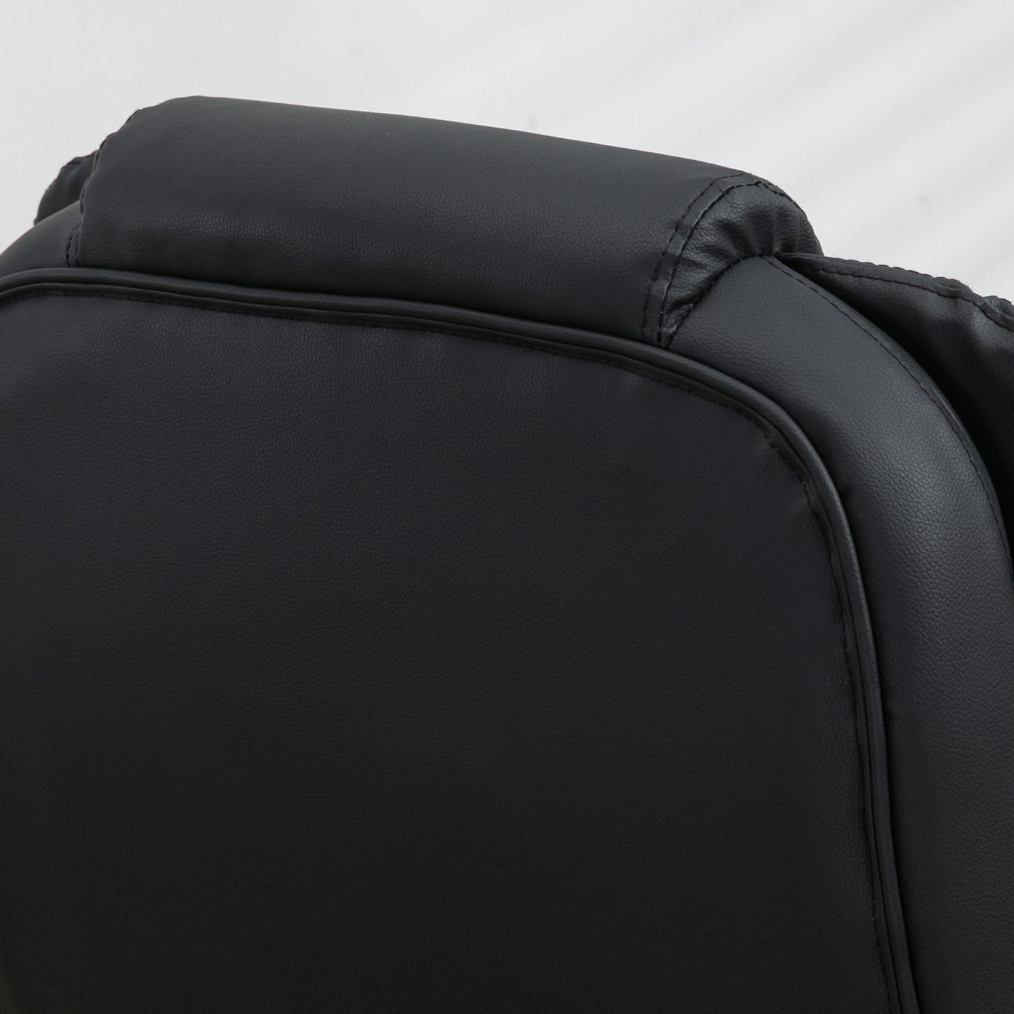 HOMCOM Massagesessel Bürostuhl, Chefsessel mit 6-Punkt-Vibrationsmassage und Wärmefunktion, drehbar Gaming-Stuhl, Kunstleder, 70 x 70 x 111–121 cm, Schwarz