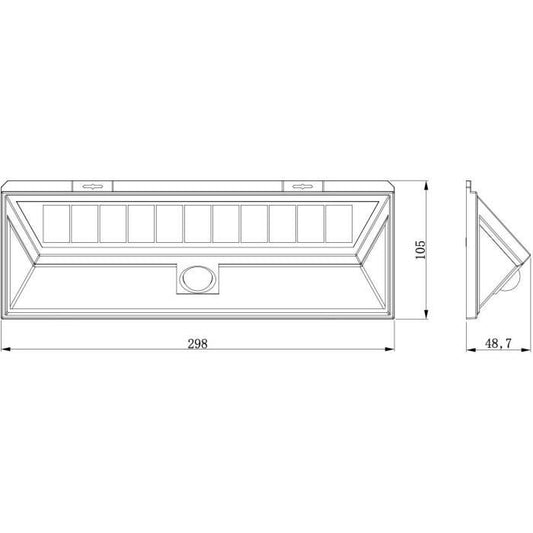 Solar wall spotlight - GALIX - G4565 - Very bright with presence detector - 300 Lumens