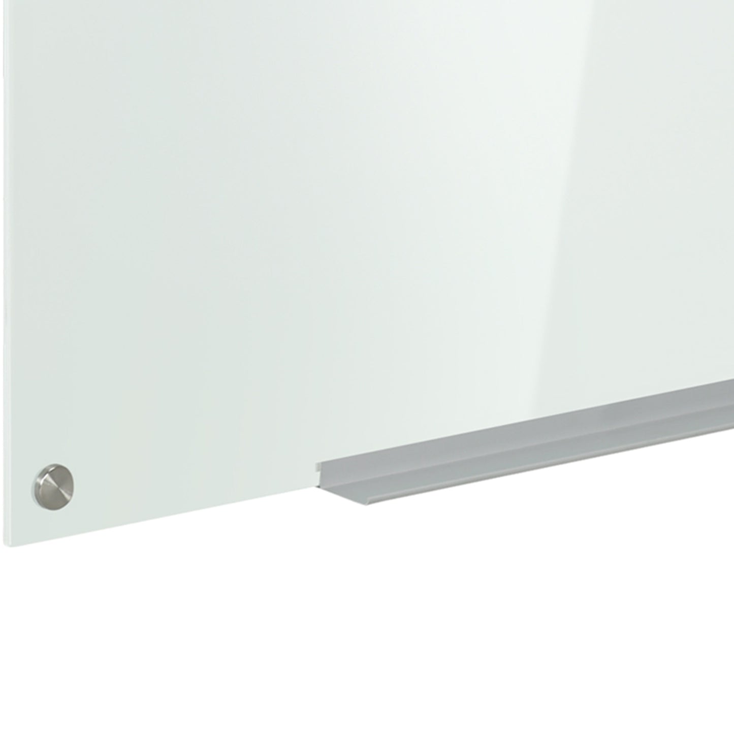 Vinsetto Glas Whiteboard, Memoboard, Whiteboard, 4 Stifte, 6 Magnete, 1 Schwamm,1 Ablage, Weiß