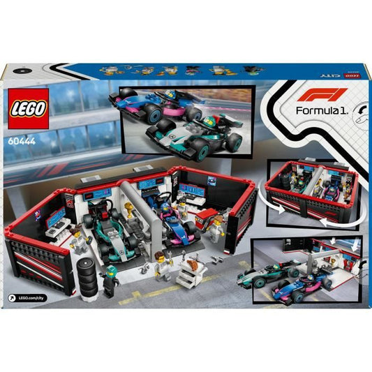 LEGO City 60444 F1 Garage with Mercedes-AMG and Alpine Cars Game for Boys Ages 7 and Up