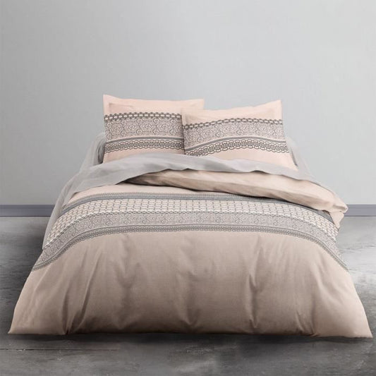 TODAY Cotton bed set 2 people - 200x200 cm - Rosalie pink print