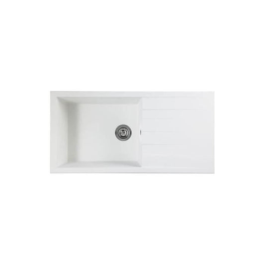 STRADOUR CUBE built-in sink, in SMC WHITE UNI - 17, 1 bowl, size 100 * 50 cm, manual waste