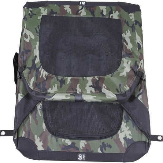 Transport crate - M PETS - COMFORT CRATE L - Camouflage - Foldable - Metal frame - Ventilation grilles