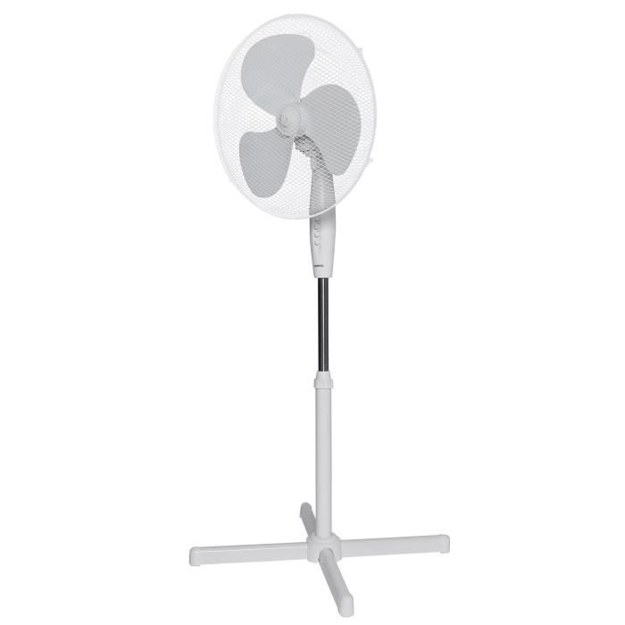 OCEANIC pedestal fan - 45W - Diameter 40 cm - Adjustable height - Oscillation - White