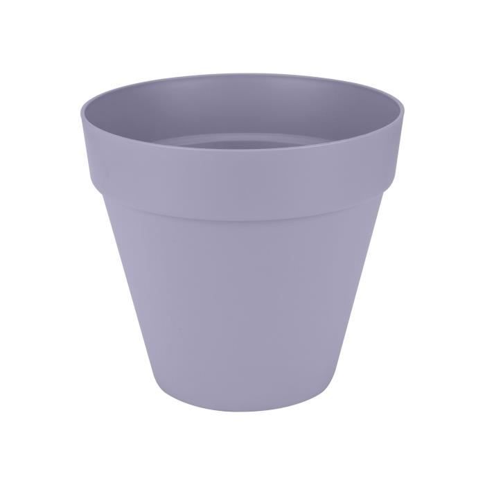 Flower pot - Elho - Loft Urban Round - Wheels 50 - Purple - L 49 x W 48.5 x H 45 cm - Outdoor - 100% recycled