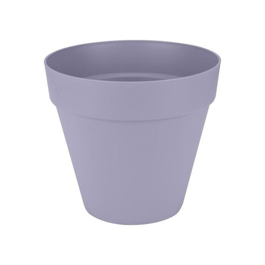 Flower pot - Elho - Loft Urban Round - Wheels 50 - Purple - L 49 x W 48.5 x H 45 cm - Outdoor - 100% recycled