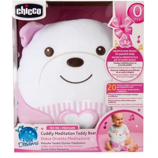 Soft Teddy Bear Plush - CHICCO - Pink - From birth