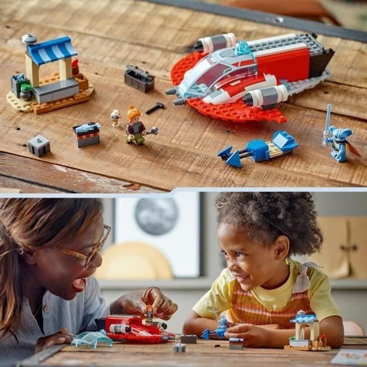 LEGO 75384 Star Wars The Crimson Firehawk, Building Toy with Speeder Bike and Minifigures