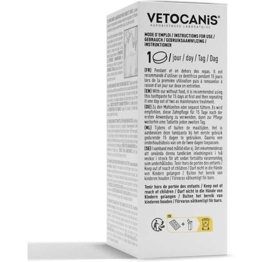 VETOCANIS Chewable Toothpaste Plak Fighter - 30 tablets - Chicken Aroma - For Cat