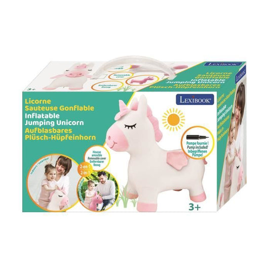 LEXIBOOK Unicorn Inflatable Jumping Plush Toy