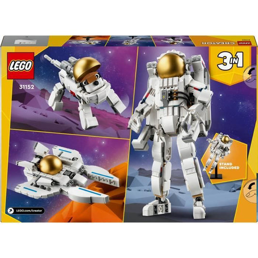 LEGO 31152 Creator 3in1 Astronaut in Space, Construction Toy with Dog and Space Shuttle, Decoration